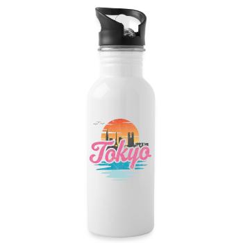 Tokyo - Water bottle with straw - white - Right