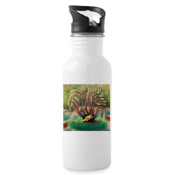 vieil arbre à Pâques - Gourde avec paille intégrée - blanc - Droite