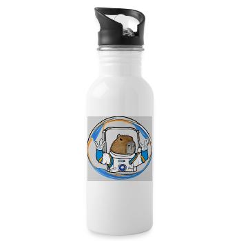 Astro caps - Water bottle with straw - white - Right