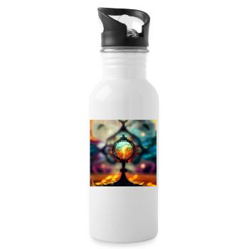 The World - Water bottle with straw - white - Right