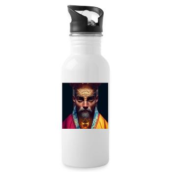 Der Hierophant - Trinkflasche mit integriertem Trinkhalm - Weiß - Rechts