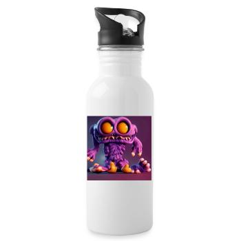 Little purple terror - Water bottle with straw - white - Right