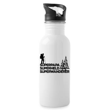 Bergwanderung Wanderer Wandern Statement Wanderung - Trinkflasche mit integriertem Trinkhalm - Weiß - Rechts
