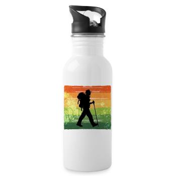 mountain peaks, nature, mountain hiking, hiking, hiking - Water bottle with straw - white - Right