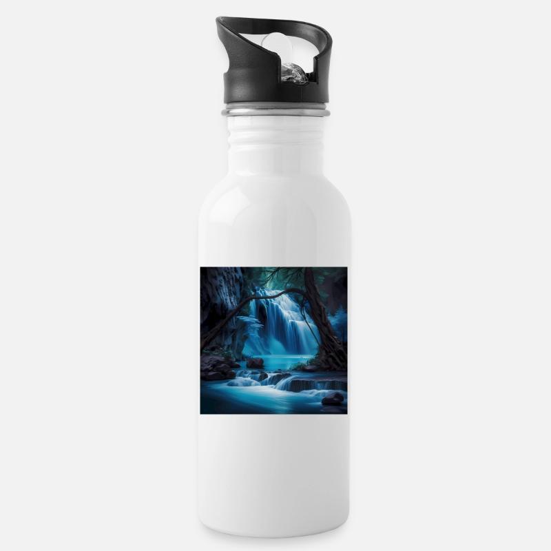 Cascade - Gourde avec paille intégrée - blanc