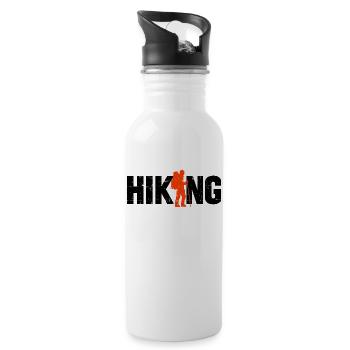 Klettersteig Spruch Wandern Berggipfel Klettern - Trinkflasche mit integriertem Trinkhalm - Weiß - Rechts