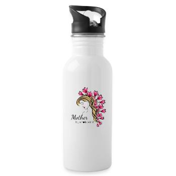 Blonde - Water bottle with straw - white - Right