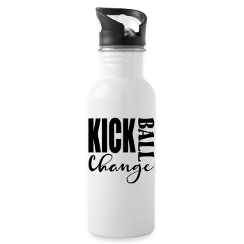 KICK BALL CHANGE - DANCING SAYINGS - Water bottle with straw - white - Right