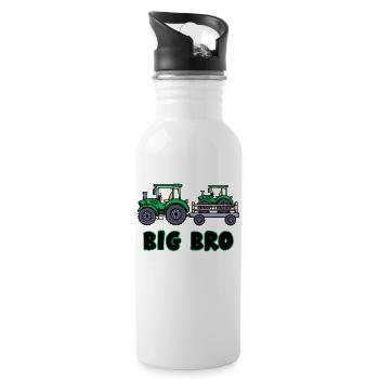 Farmer Vehicle Statement Tractor Country Air - Water bottle with straw - white - Right