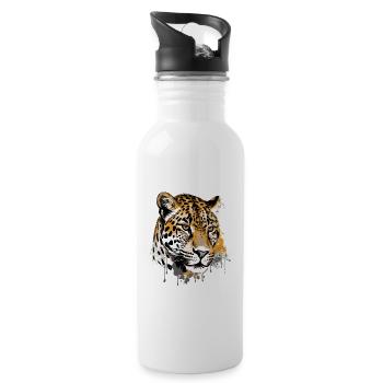 Jaguar - Trinkflasche mit integriertem Trinkhalm - Weiß - Rechts