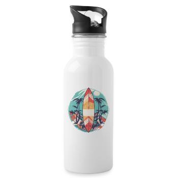 Surfboard - Water bottle with straw - white - Right