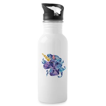 Licorne Luna Chibi Enfant - Gourde avec paille intégrée - blanc - Droite