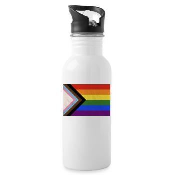 Progress Flag - Water bottle with straw - white - Right
