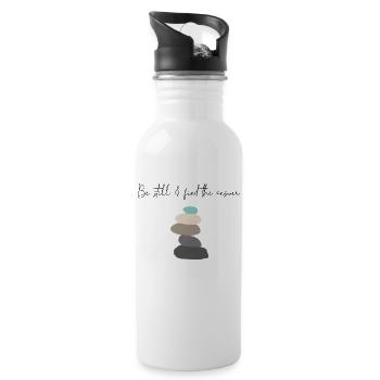 There is strength in silence - Water bottle with straw - white - Right
