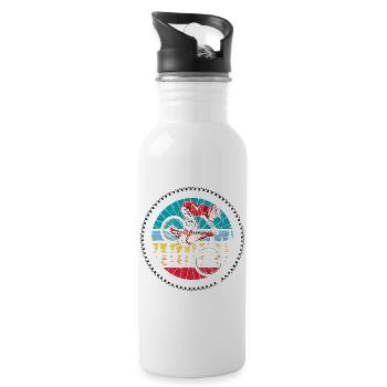 Vélo de montagne - Gourde avec paille intégrée - blanc - Droite
