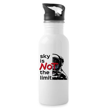 sky is Not the limit black - Trinkflasche mit integriertem Trinkhalm - Weiß - Rechts