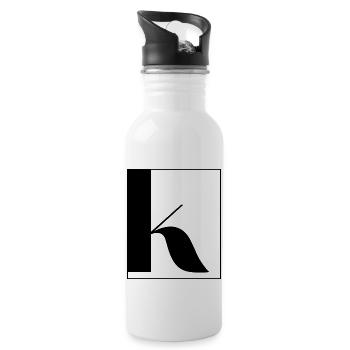 Buchstabenalphabet k - Trinkflasche mit integriertem Trinkhalm - Weiß - Rechts