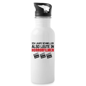 Kinoabend Movies Statement Filmabend Filme Cineast - Trinkflasche mit integriertem Trinkhalm - Weiß - Rechts
