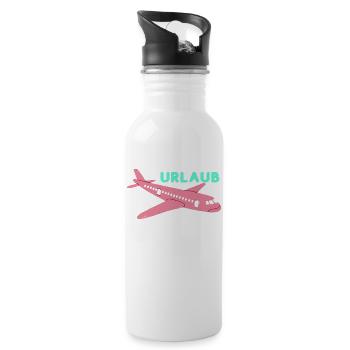 Holiday - Water bottle with straw - white - Right