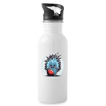 Stachelschwein-Roller - Trinkflasche mit integriertem Trinkhalm - Weiß - Rechts