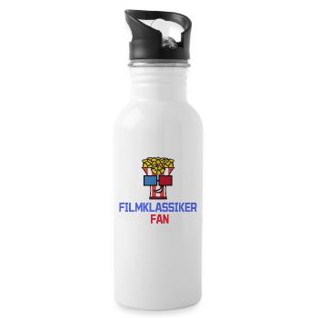 Kino Movies Theater Statement Popcorn Filmabend - Trinkflasche mit integriertem Trinkhalm - Weiß - Rechts