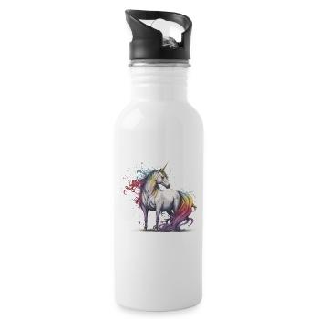 Licorne magique - Gourde avec paille intégrée - blanc - Droite