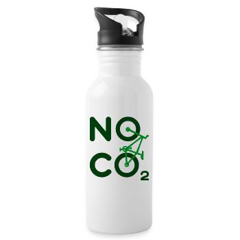 Environnement Déclaration de CO2 Changement climatique Conservation de la nature Terre - Gourde avec paille intégrée - blanc - Droite