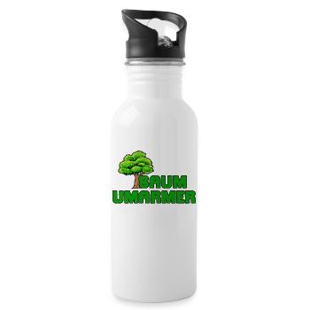 Umwelt Baum Mutter Natur Statement Naturschutz - Trinkflasche mit integriertem Trinkhalm - Weiß - Rechts
