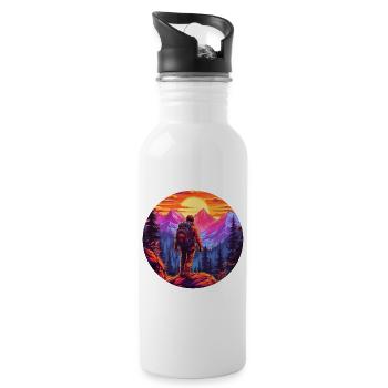 Epic Adventure Quest #adventure - Water bottle with straw - white - Right