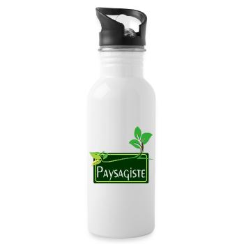 Paysagiste - Gourde avec paille intégrée - blanc - Droite