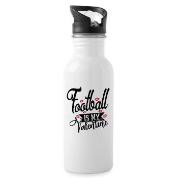 Le football est ma Saint-Valentin - Football américain - Gourde avec paille intégrée - blanc - Droite