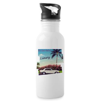 Redefining Luxury - Water bottle with straw - white - Right