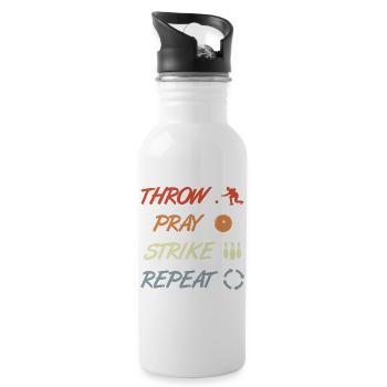 Bowling joke - Water bottle with straw - white - Right