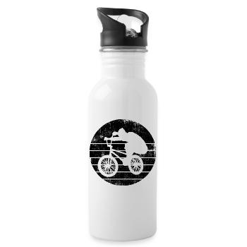 BMX Sketch - Water bottle with straw - white - Right