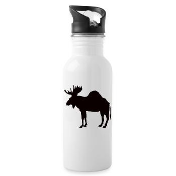 Dromelch, the hybrid of moose and dromedary - Water bottle with straw - white - Right