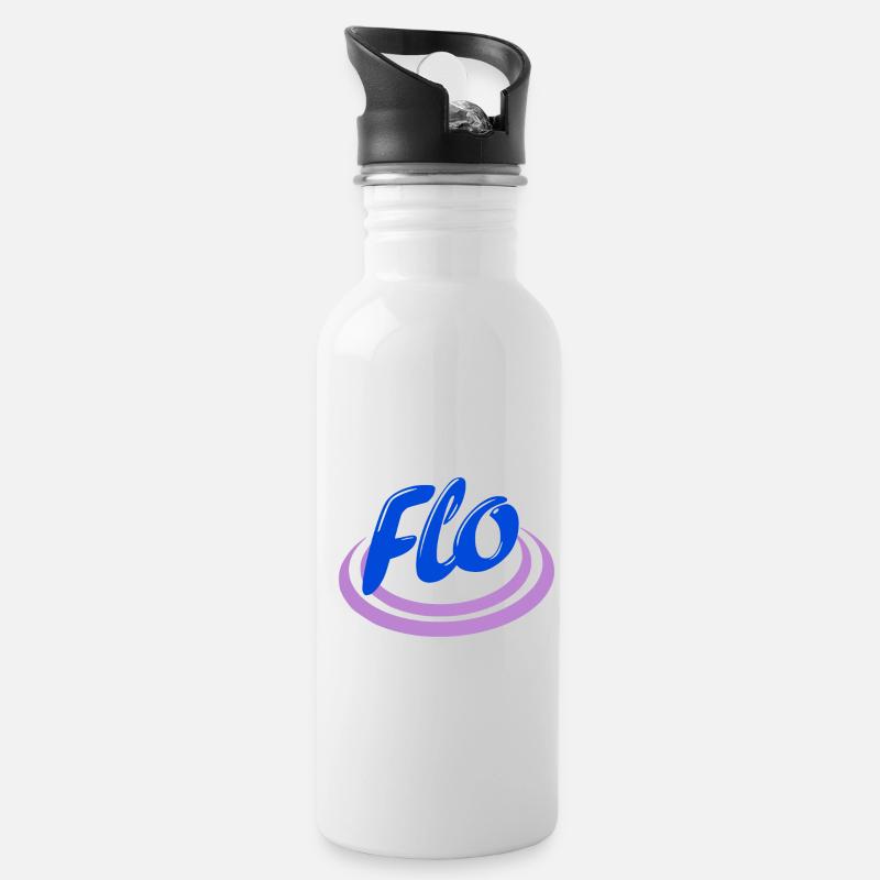 Flo - Gourde avec paille intégrée - blanc