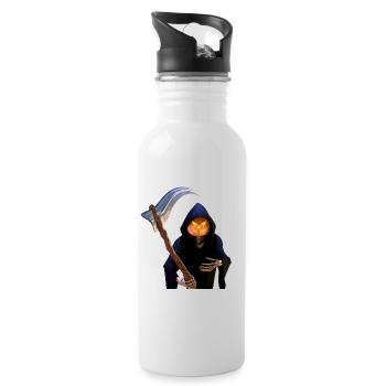 The Grim Reaper for Halloween - Water bottle with straw - white - Right