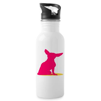 Chihuahua Chiens ROSE - Gourde avec paille intégrée - blanc - Droite