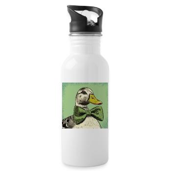 Duck with Bowtie - Trinkflasche mit integriertem Trinkhalm - Weiß - Rechts