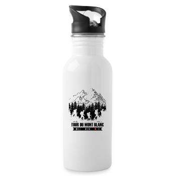 Tour du Mont Blanc - Trinkflasche mit integriertem Trinkhalm - Weiß - Rechts