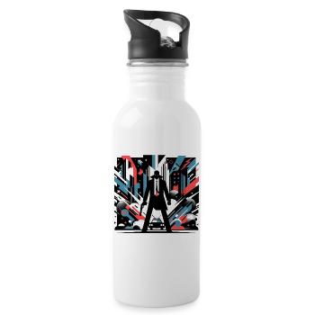 City Chaos - Water bottle with straw - white - Right