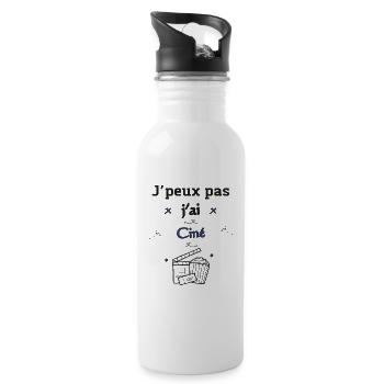 J'peux pas j'ai Ciné - Gourde avec paille intégrée - blanc - Droite