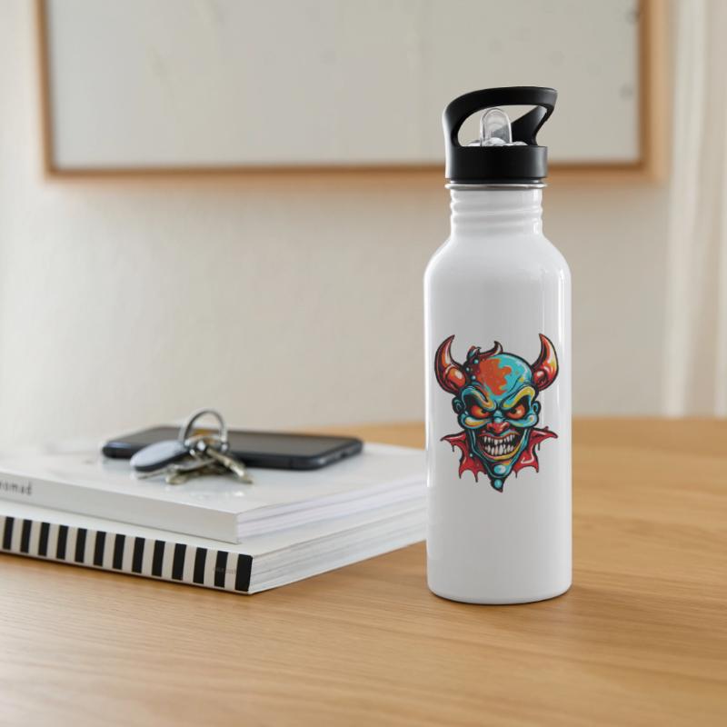 Devil / Hell / Horror / Devilish / Evil Water bottle with straw