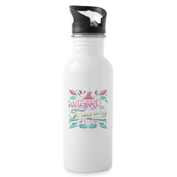 Wizard in Training - Water bottle with straw - white - Right