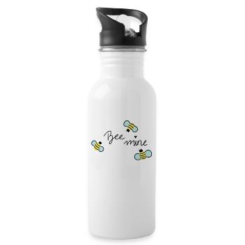 Abeille mine abeille mignonne cadeau amour - Gourde avec paille intégrée - blanc - Droite