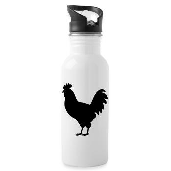 Hen - Water bottle with straw - white - Right