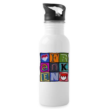 Franconie - Pop Art - Cool - Gourde avec paille intégrée - blanc - Droite