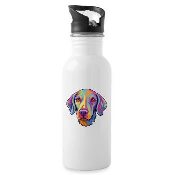 Catahoula Cur Race De Chien Cartoon Kawaii Illustratio - Gourde avec paille intégrée - blanc - Droite