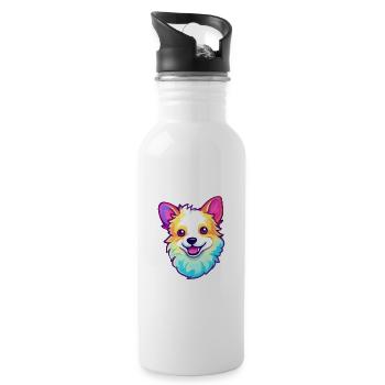 Spielzeug Deutscher Spitz Hunderasse Karikatur Kawaii Illustra - Trinkflasche mit integriertem Trinkhalm - Weiß - Rechts