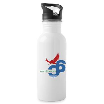 Alpes-Maritimes - Water bottle with straw - white - Right